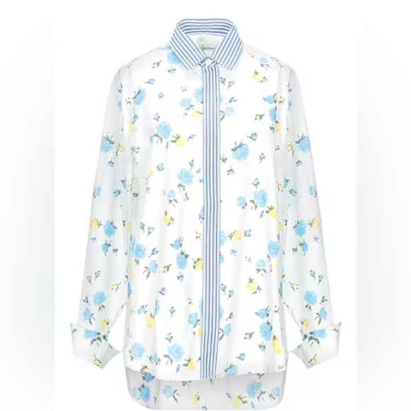 Golden Goose Jessie Long Sleeve Flower Print Shirt Small - Picture 5 of 7